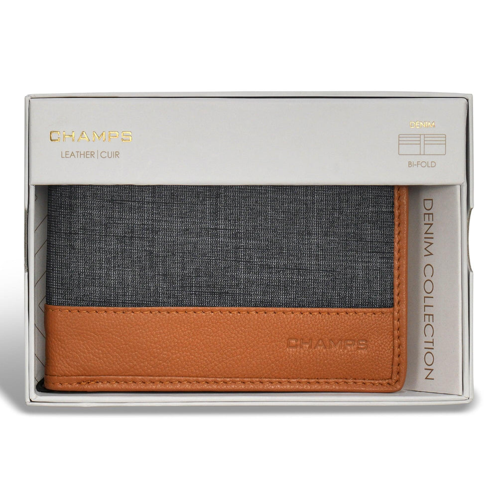 Denim / Leather Bi-Fold Wallet EX-STOCK Canada 