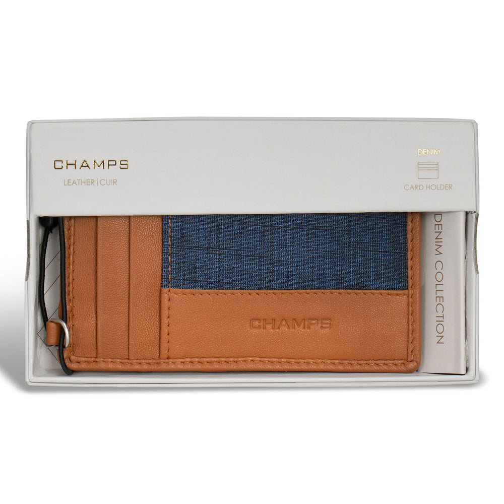 Denim / Leather Slim Cardholder EX-STOCK Canada 