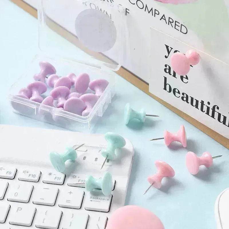 Punaise en plastique de couleur macaron, boîte, simple et créative, grande et petite taille, fournitures de bureau - EX-STOCK Canada