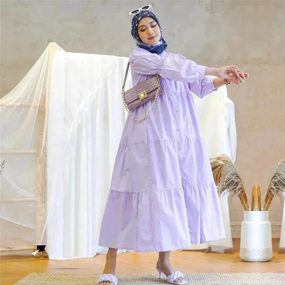 Malay Indonesian Cotton Arab Patchwork Dress - EX-STOCK Canada