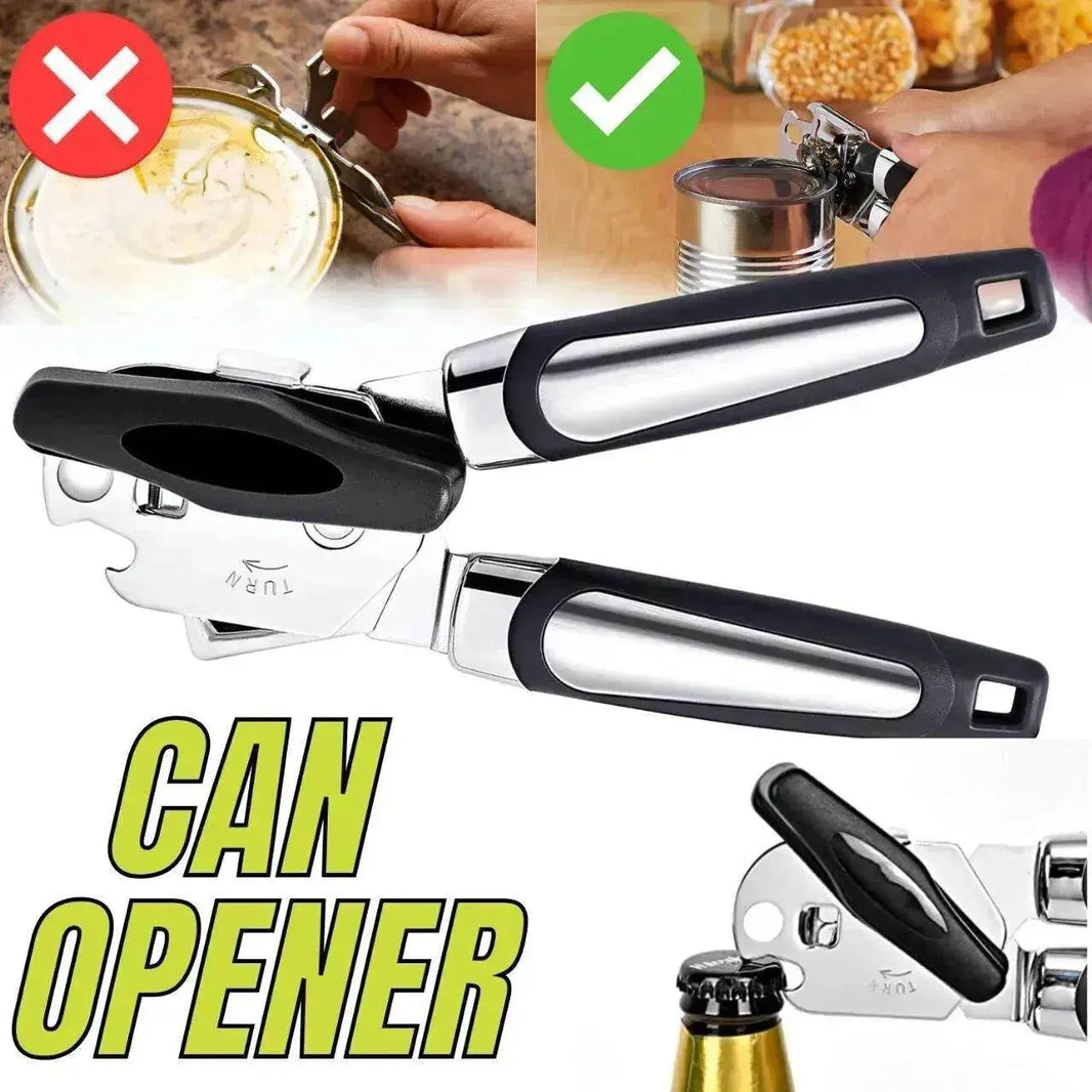 Manual Handheld Can Opener With Cutting Wheel Blade Lid Cap Opener - EX-STOCK Canada
