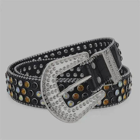 Men Women Alloy Belt Punk Rock Rivet Rhinestone - EX-STOCK Canada