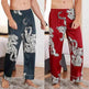 Men sleepwear Bottoms Silk Pajamas Print Long Sleep Pants - EX-STOCK Canada