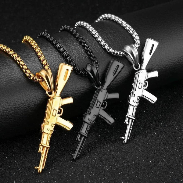 رجال AK47 Titanium Steel Street Hip-Hop lectroplating lectroplating lectlate stawlating lectlace