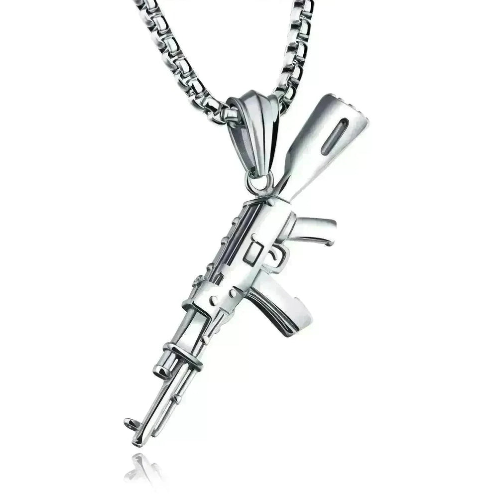 Men's AK47 Titanium Steel Street Hip-hop Electroplating Stainless Steel Gun Necklace - EX-STOCK CANADA
