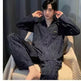 Men's Autumn And Winter Cotton Long-sleeved Trousers Thin Pajamas Loose Home Wear Suit Men  EX-STOCK CANADA