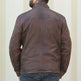 Chaqueta de cuero para hombre con bolsillos dobles con solapaEX-STOCK Canada 