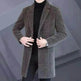 Men's Elegant Duster Mid-length Slim-fit Woolen Coat - EX-STOCK Canada