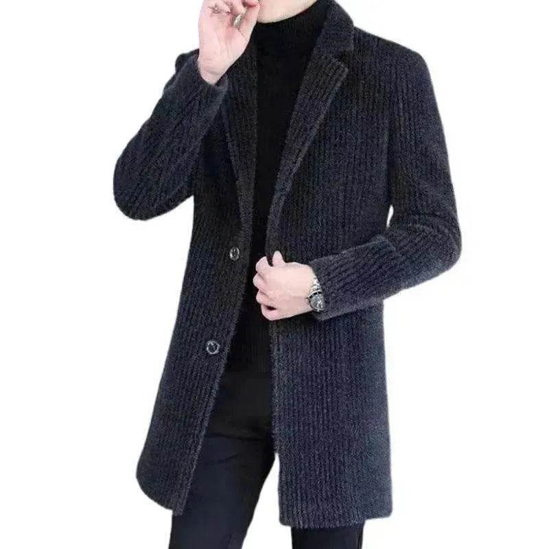 Men's Elegant Duster Mid-length Slim-fit Woolen Coat - EX-STOCK Canada