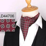 Men's Elegant Silk Scarf Floral Collar Mouth Napkin - EX-STOCK Canada