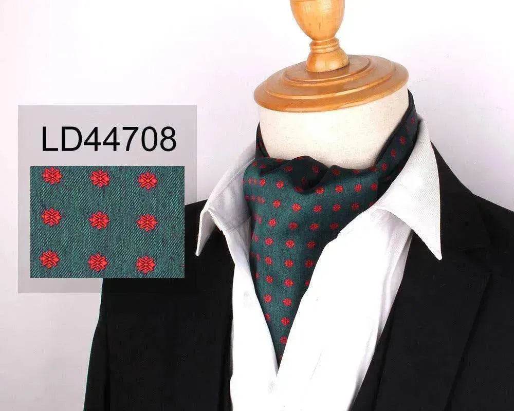 Men's Elegant Silk Scarf Floral Collar Mouth Napkin - EX-STOCK Canada