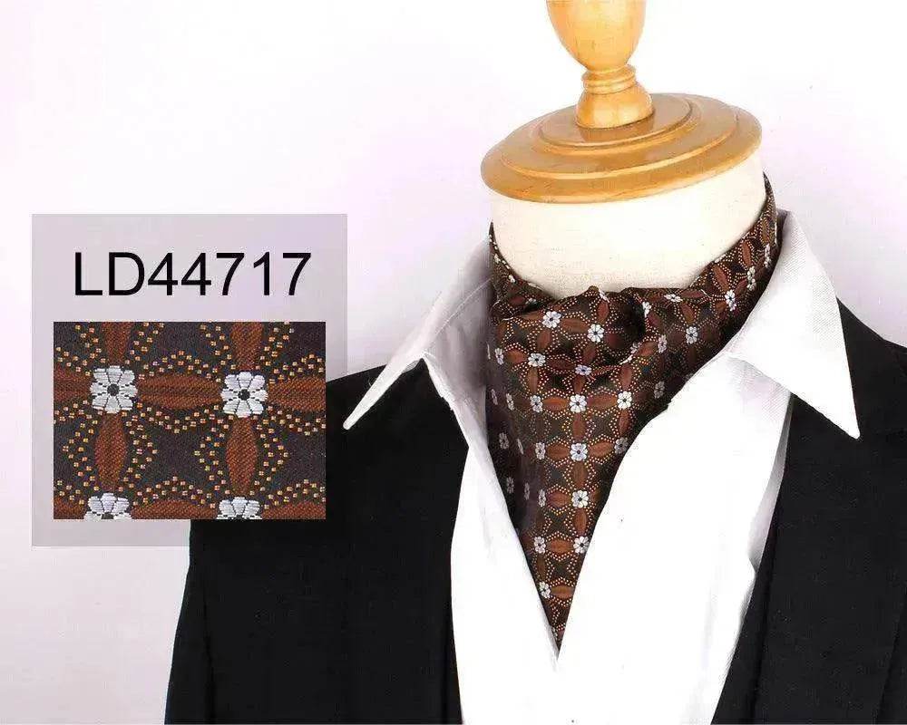 Men's Elegant Silk Scarf Floral Collar Mouth Napkin - EX-STOCK Canada