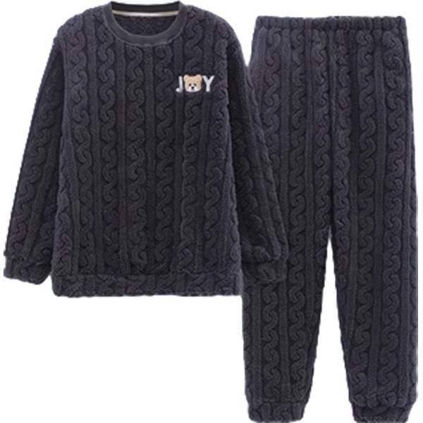 Men's Pajamas - Thickened Coral Velvet Suit  EX-STOCK CANADA