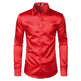 Men's Fashionable Satin Polyvinyl Alcohol Fiber Shirt - EX-STOCK Canada