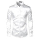 Men's Fashionable Satin Polyvinyl Alcohol Fiber Shirt - EX-STOCK Canada