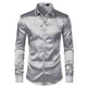 Men's Fashionable Satin Polyvinyl Alcohol Fiber Shirt - EX-STOCK Canada