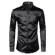 Men's Fashionable Satin Polyvinyl Alcohol Fiber Shirt - EX-STOCK Canada