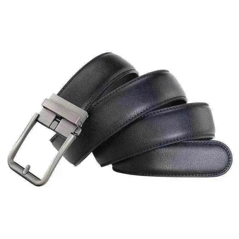 Men's Leather Belt Automatic Buckle Simple Hollow - EX-STOCK Canada