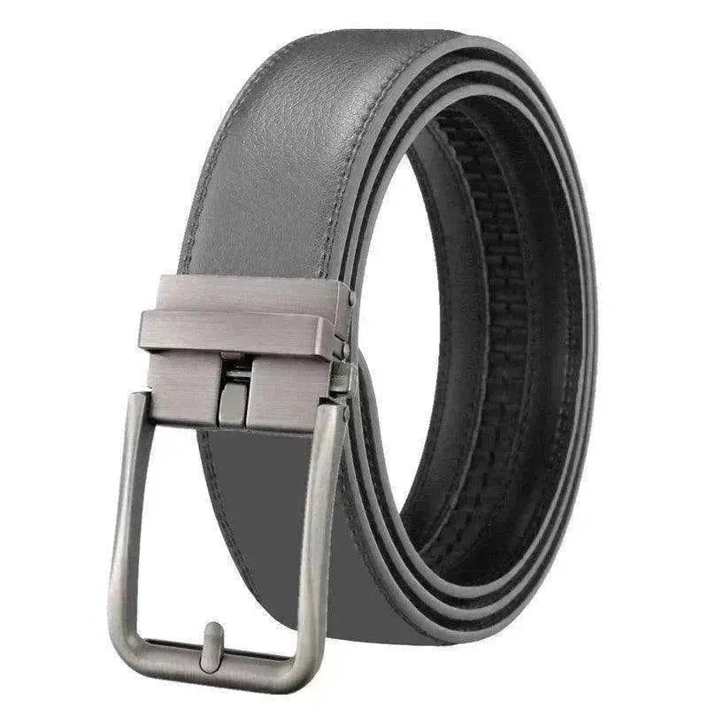 Men's Leather Belt Automatic Buckle Simple Hollow - EX-STOCK Canada