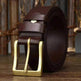 Men's Leather Pin Buckle First Layer Cowhide Simple Glossy Casual Pants Belt - EX-STOCK Canada