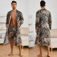 Men's Robes Fashion Ice Silk Bathrobe Homewear Set Pajamas  EX-STOCK CANADA