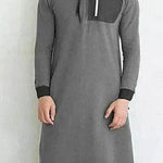 Men's Simple Solid Arabian Pullover Robe - EX-STOCK Canada