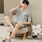 Men's Soft Short Sleeve 2 Casual Plus Size Pajamas Suit  EX-STOCK CANADA