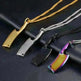 Men's Stainless Steel Necklace, Colorful Glare Classic Pendant - EX-STOCK CANADA