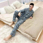 Men's Warm Cloth Flannel Pajama Suit - EX-STOCK Canada