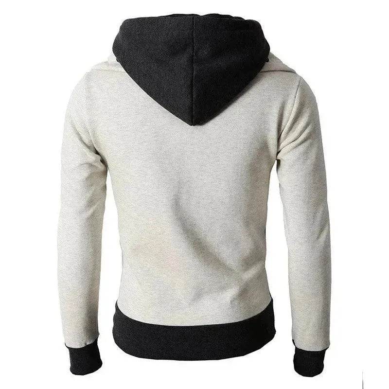 Men's Zip UP Hooded Jacket Fake Two Piece Sports Cardigan Casual Slim Sweatshirt Jacket - EX-STOCK Canada
