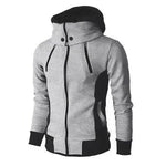 Men's Zip UP Hooded Jacket Fake Two Piece Sports Cardigan Casual Slim Sweatshirt Jacket - EX-STOCK Canada