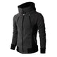 Men's Zip UP Hooded Jacket Fake Two Piece Sports Cardigan Casual Slim Sweatshirt Jacket - EX-STOCK Canada
