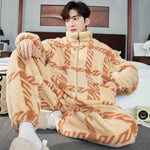 Men's Zipper Pajamas Winter Thickened  EX-STOCK CANADA
