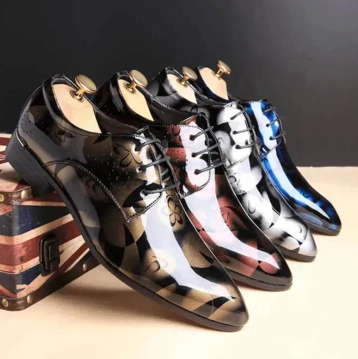 Chaussures pour hommes, grande taille, chaussures décontractées affaires, chaussures pour hommes, cuir brillant, chaussures pour hommes, chaussures habillées - EX-STOCK Canada