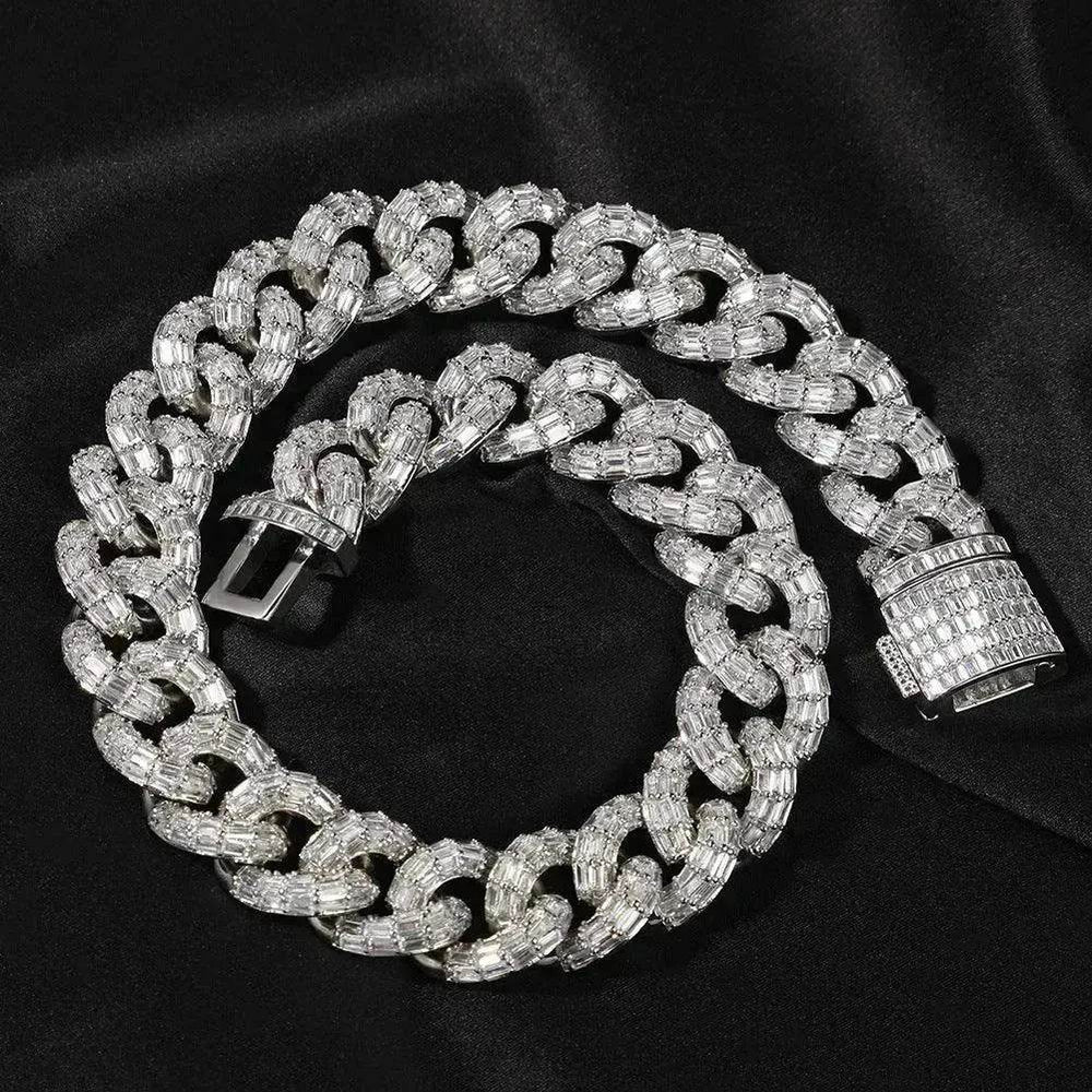 Mens Fashion Personalized Square Zirconium Cuban Bracelet Necklace - EX-STOCK Canada