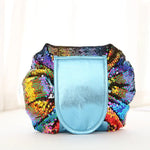 Mermaid Sequins design Cosmetic Bag Drawstring Makeup Case Women Travel Make Up Organizer Storage Pouch Toiletry Wash Kit EX-STOCK Canada 