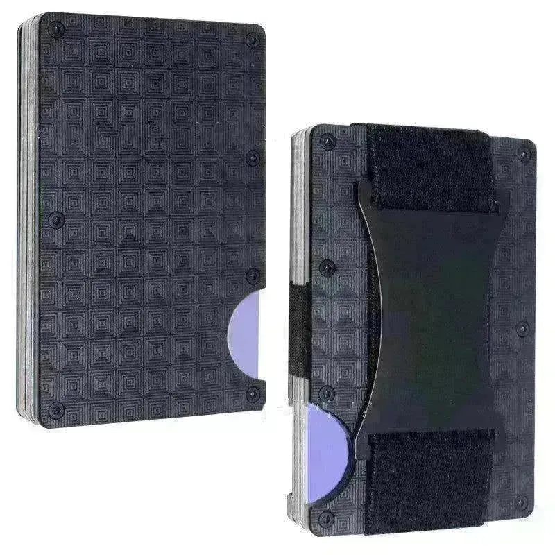 Metal Card Wrapped Carbon Fiber RFID Anti theft Brush Wallet - EX-STOCK CANADA