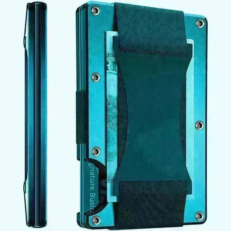 Metal Card Wrapped Carbon Fiber RFID Anti theft Brush Wallet - EX-STOCK CANADA