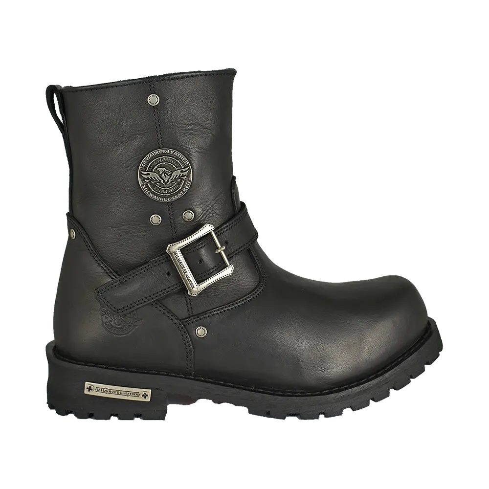 Milwaukee Leather Men's Wide 6" Side Zip Motorcycle Boots EX-STOCK Canada 