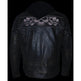 Chaqueta tipo scooter cruzada para hombre de cuero desgastado en marrón de Milwaukee Leather con calaveras reflectantesEX-STOCK Canada 