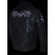 Chaqueta tipo scooter cruzada para hombre de cuero desgastado en marrón de Milwaukee Leather con calaveras reflectantesEX-STOCK Canada 