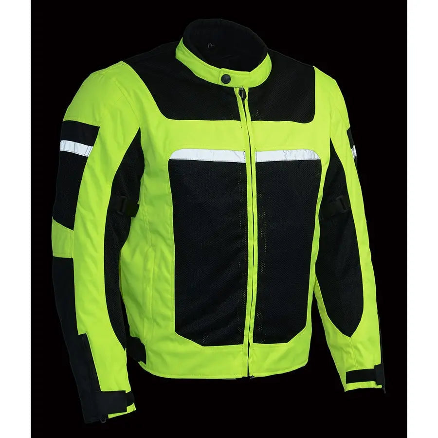 جاكيت سباق من جلد ميلووكي للرجال مع مزيج من الشبك والنايلونEX-STOCK Canada 