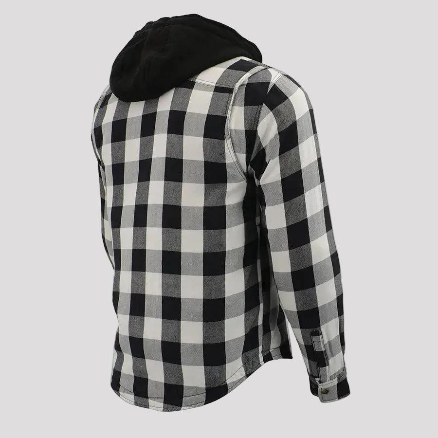 Milwaukee Leather Men's Plaid Flannel Armored Shirt Jacket 
