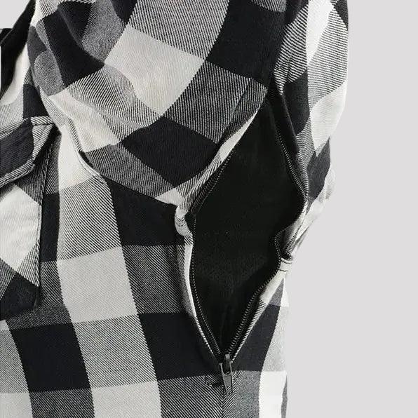 Milwaukee Leather Men's Plaid Flannel Armored Shirt Jacket 