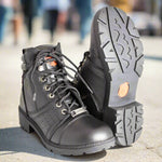 Milwaukee Leather Women's Side Zip Lace Up Motorcycle Boots EX-STOCK Canada 