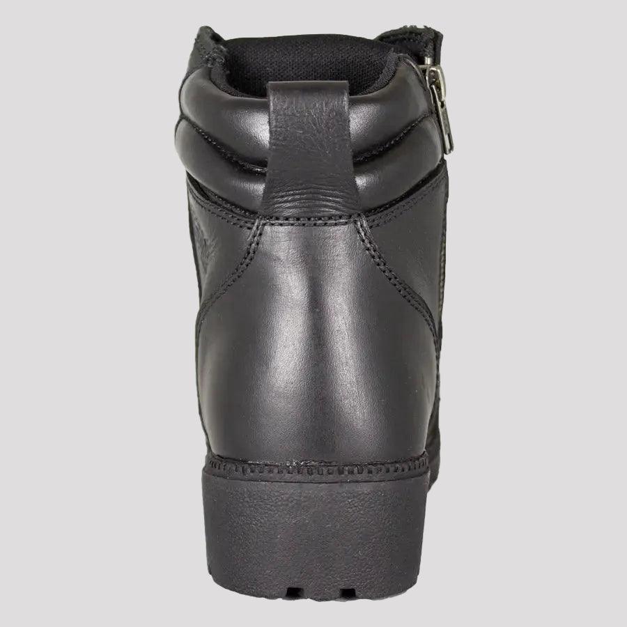 Bottes de moto pour femmes Milwaukee Leather avec fermeture éclair latérale et lacets 