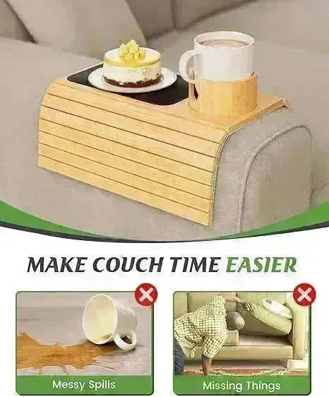 Modern Stylish Minimalist Bamboo Sofa Tray - EX-STOCK CANADA