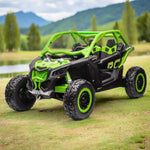 2026 2X24V CAN AM MAVERICK 4X4 2 Seater DELUXE Kids Ride On Car with Remote Control 