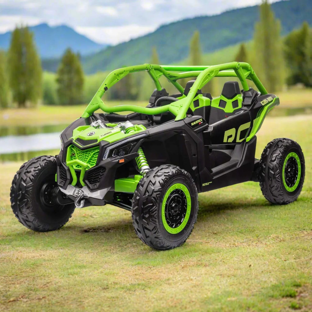 2026 2X24V CAN AM MAVERICK 4X4 2 Seater DELUXE Kids Ride On Car with Remote Control 