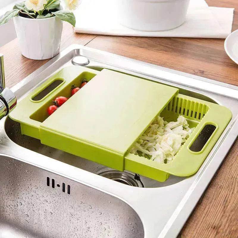 Multifunction Chopping Blocks Sinks Drain Basket Cutting Board Vegetable & Meat Kitchen Accessories - EX-STOCK Canada